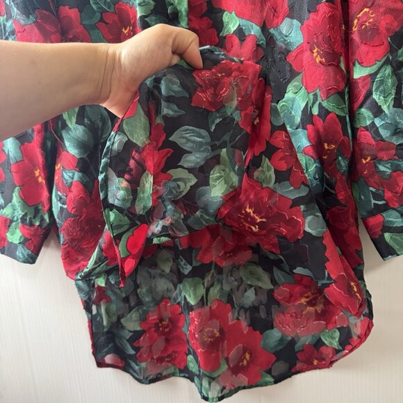 VTG 90s Victorias Secret Women Nightshirt Pajamas Sz S Gold Label Sheer Textured - Picture 12 of 15